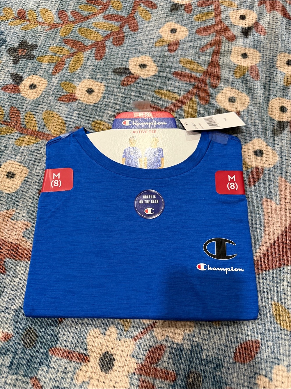 NWT • champion • blue active tee